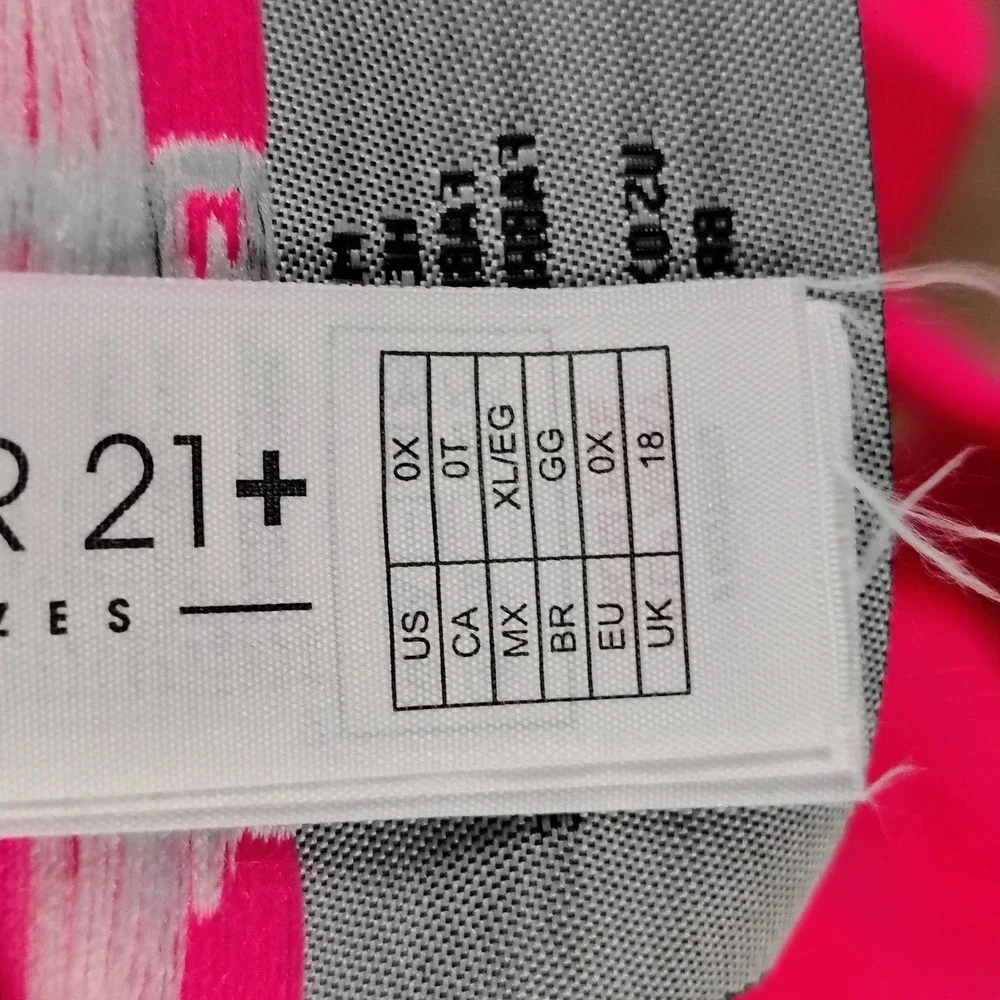 Forever 21 Womens 0X LA Gear Sports Bra Neon Pink Yellow Logo Retro Barbiecore